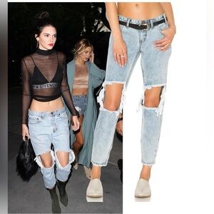 💙One X One Teaspoon High Waist Freebird - Light Wash Distressed Jeans💙SZ 24